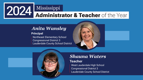 MDE announces 2024 Mississippi Administrator of the Year Teacher of the Year